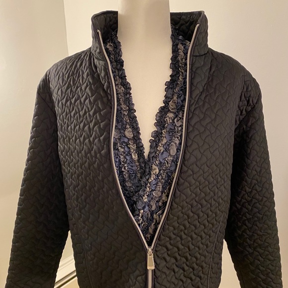 Blue Dressy Scarf w/ scrunching detail & fringe - Picture 7 of 10